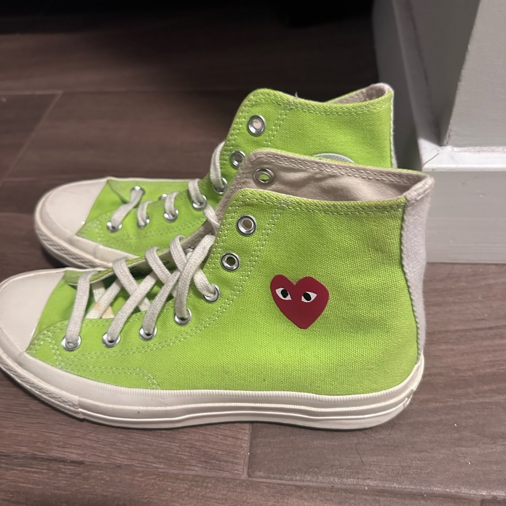 lime comme des garçons converse